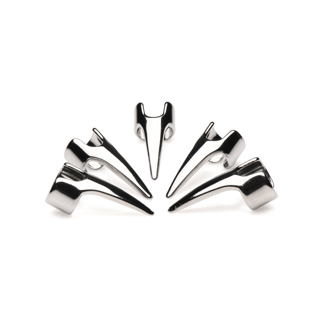 Sensation-Ringe Klaue 5 Stück Silber 7 x Ø 2 cm