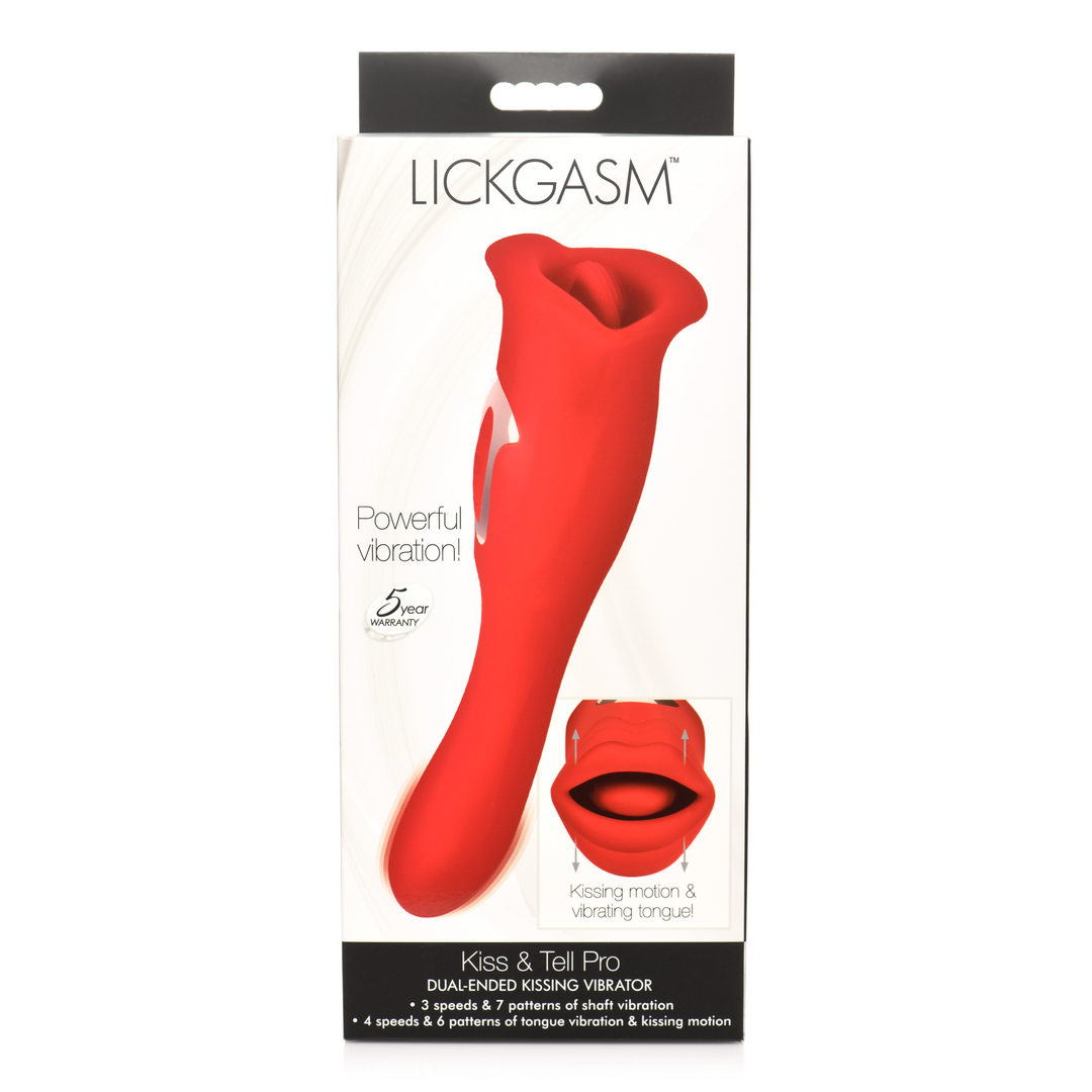 Vibrator Kiss and Tell Pro doppelendig Rot 11,4 x Ø 5,2 cm