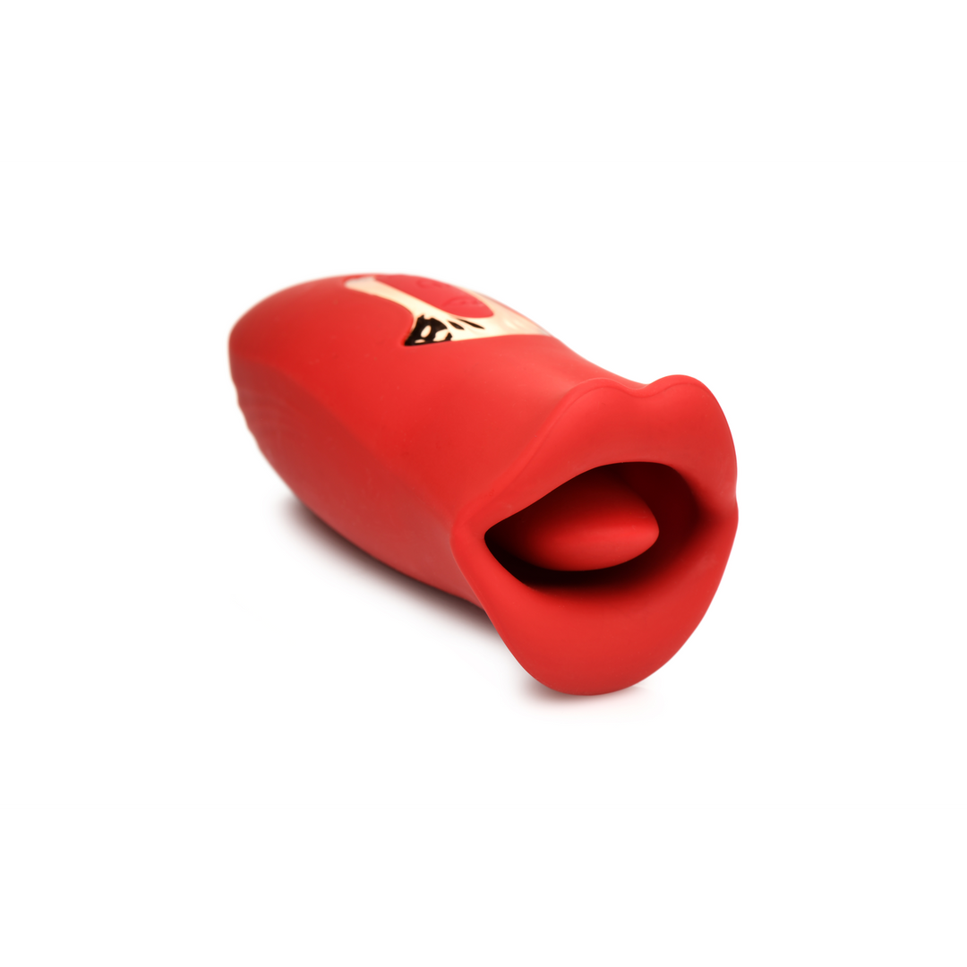 Auflegevibrator Kiss and Tell Silikon Rot 13 x Ø 5,4 cm