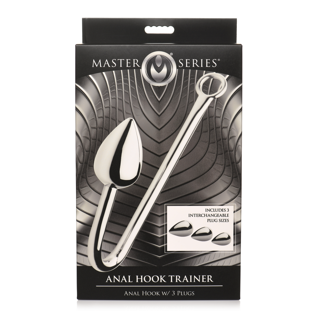 Analhaken-Trainer mit 3 Plugs Silber 5,8 x Ø 3,8 cm