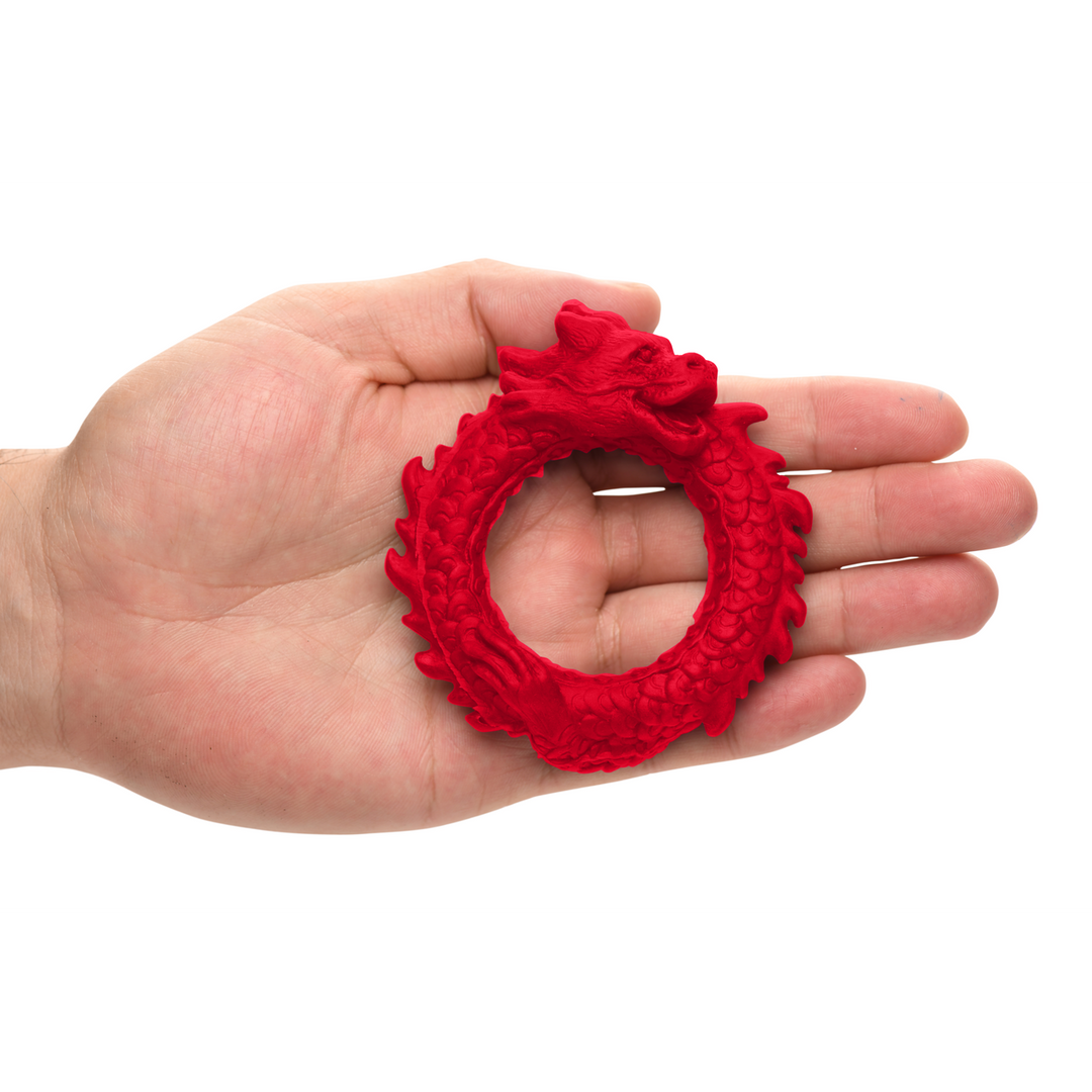 Penisring Aufstieg des Drachen Silikon Rot 7 cm