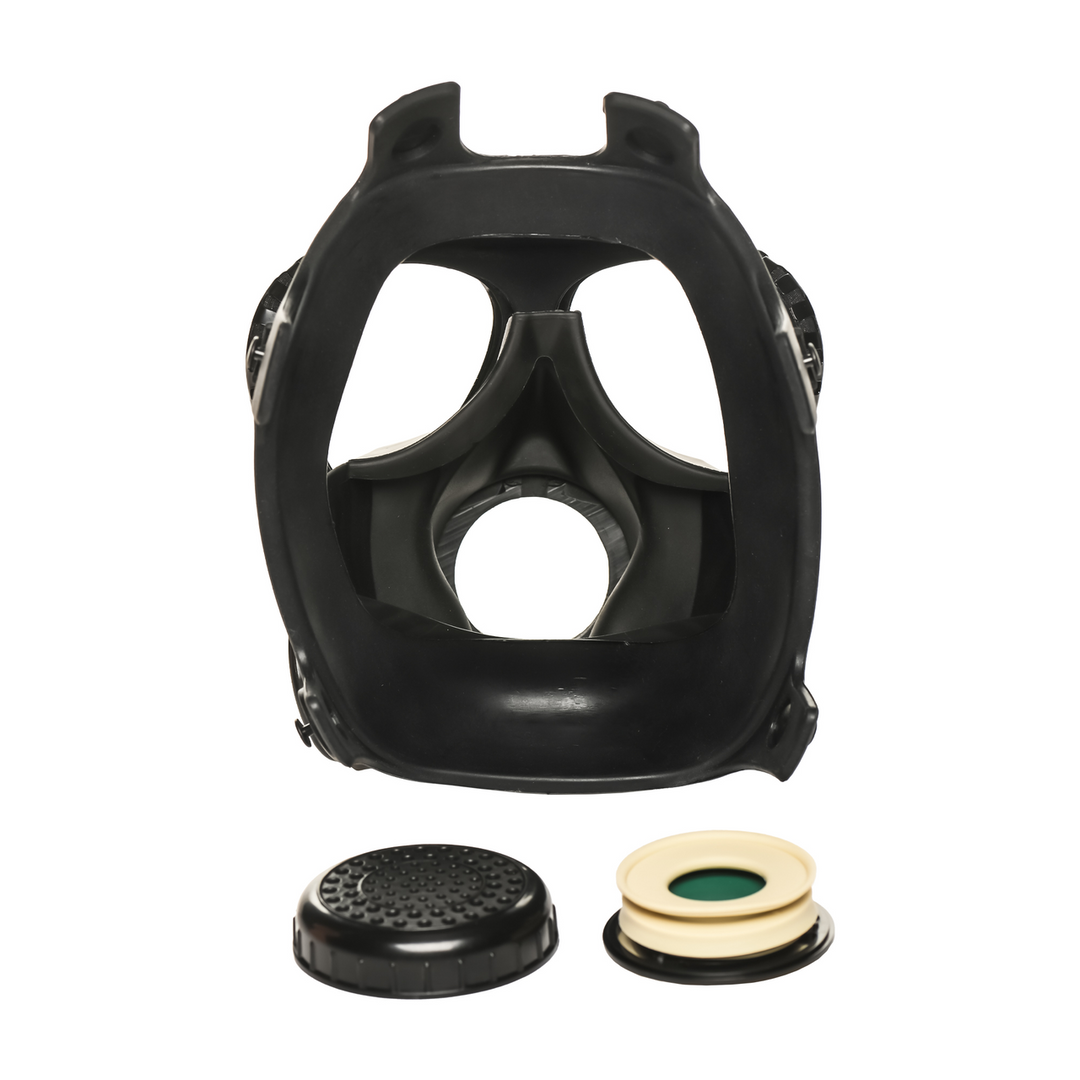 Gasmaske Inhalator mit Flasche Schwarz