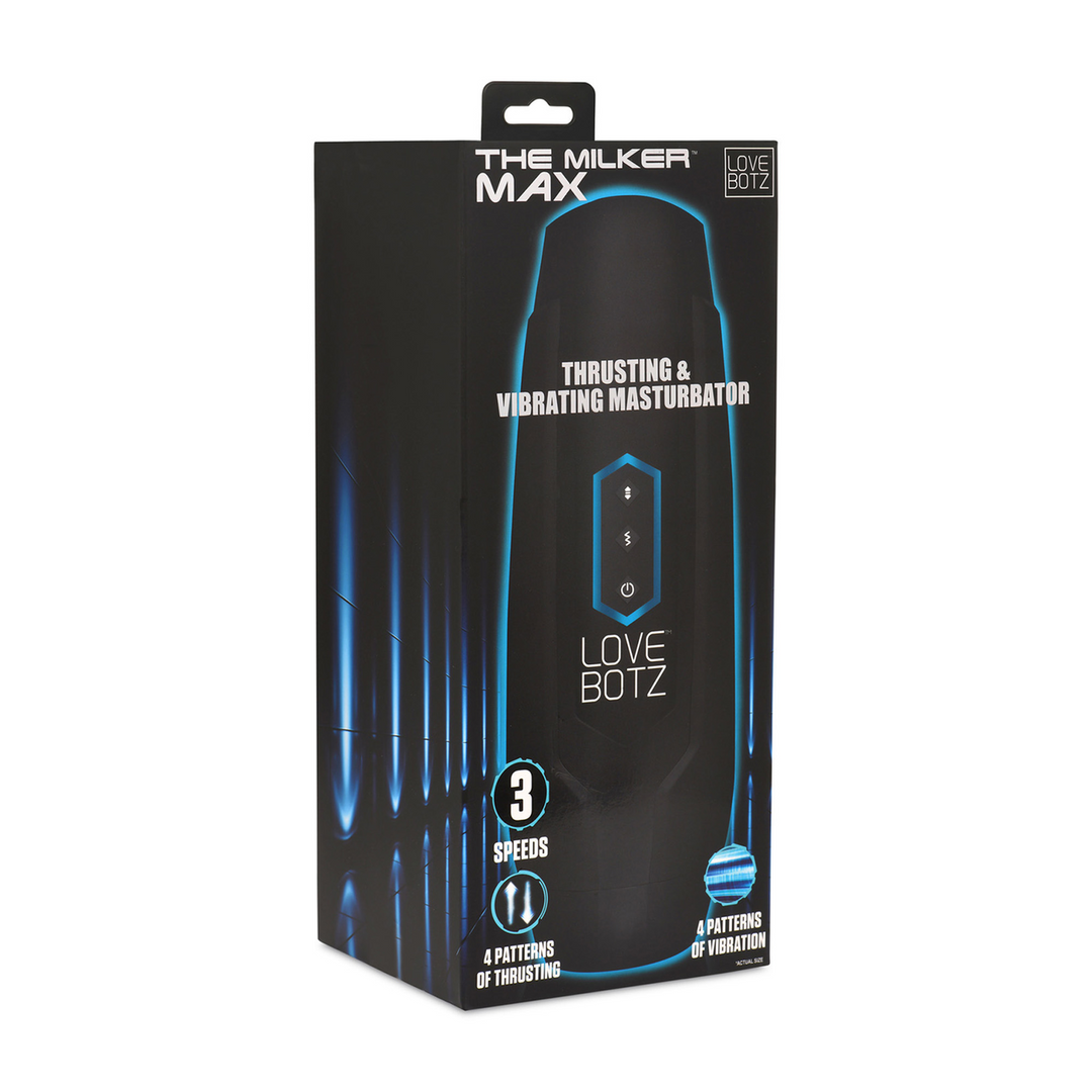 Masturbator Milker Max stoßend und vibrierend Schwarz 27,4 cm