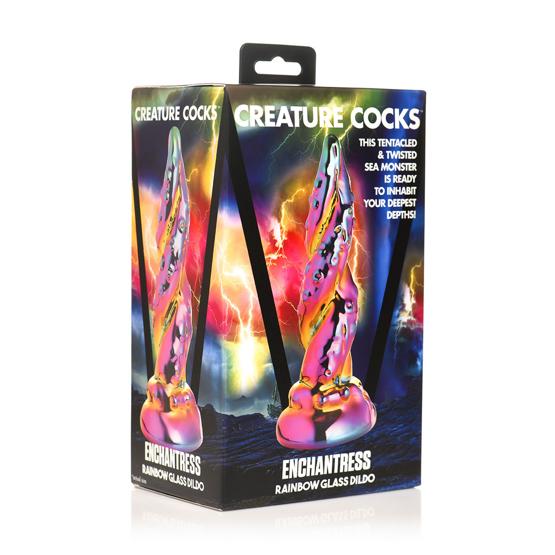 Dildo Zauberin Glas Regenbogen 13,2 cm