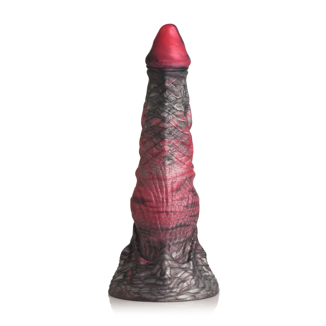 Dildo Hades Silikon Schwarz/Rot 20,3 cm