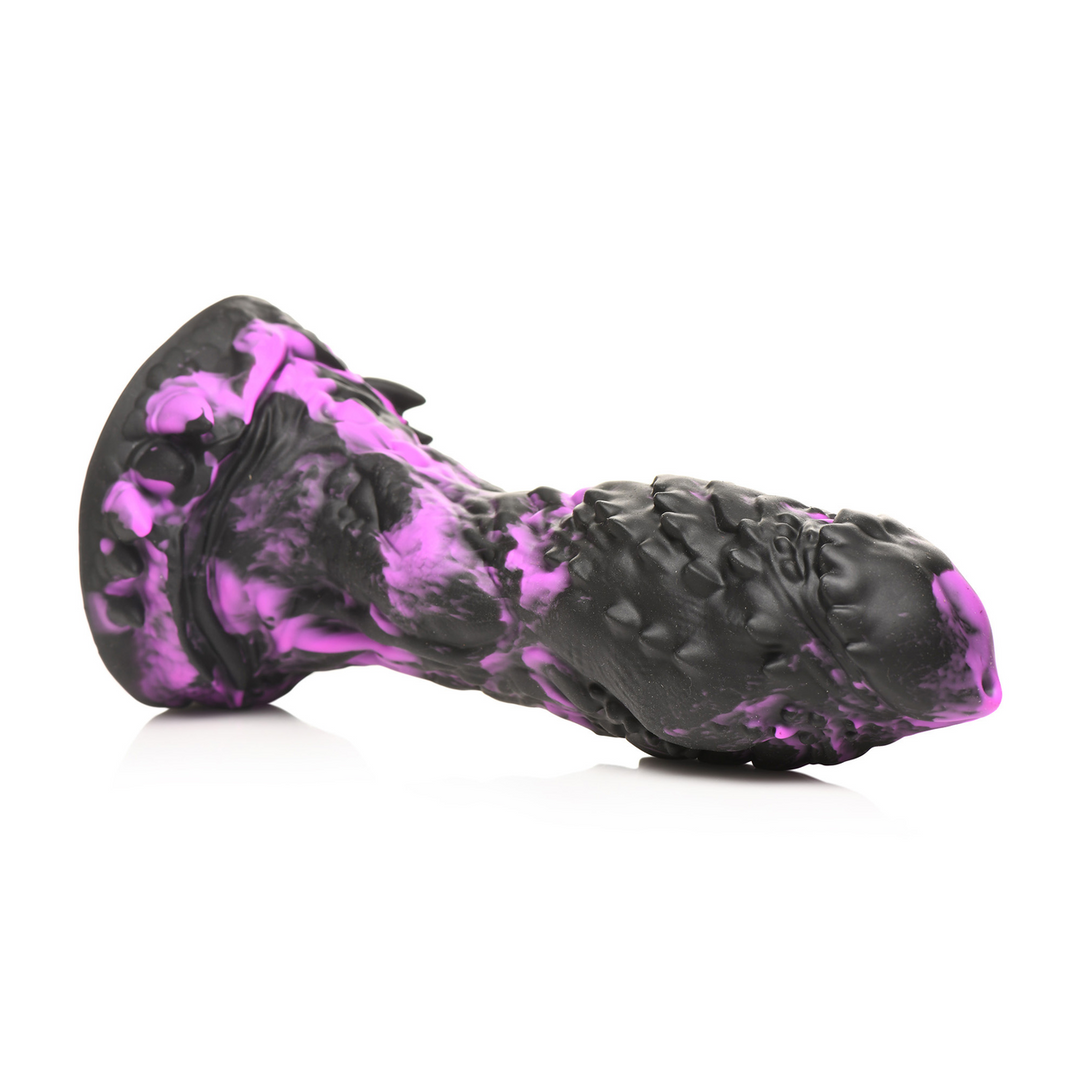 Dildo Grim Silikon Schwarz/Violett 17,1 cm