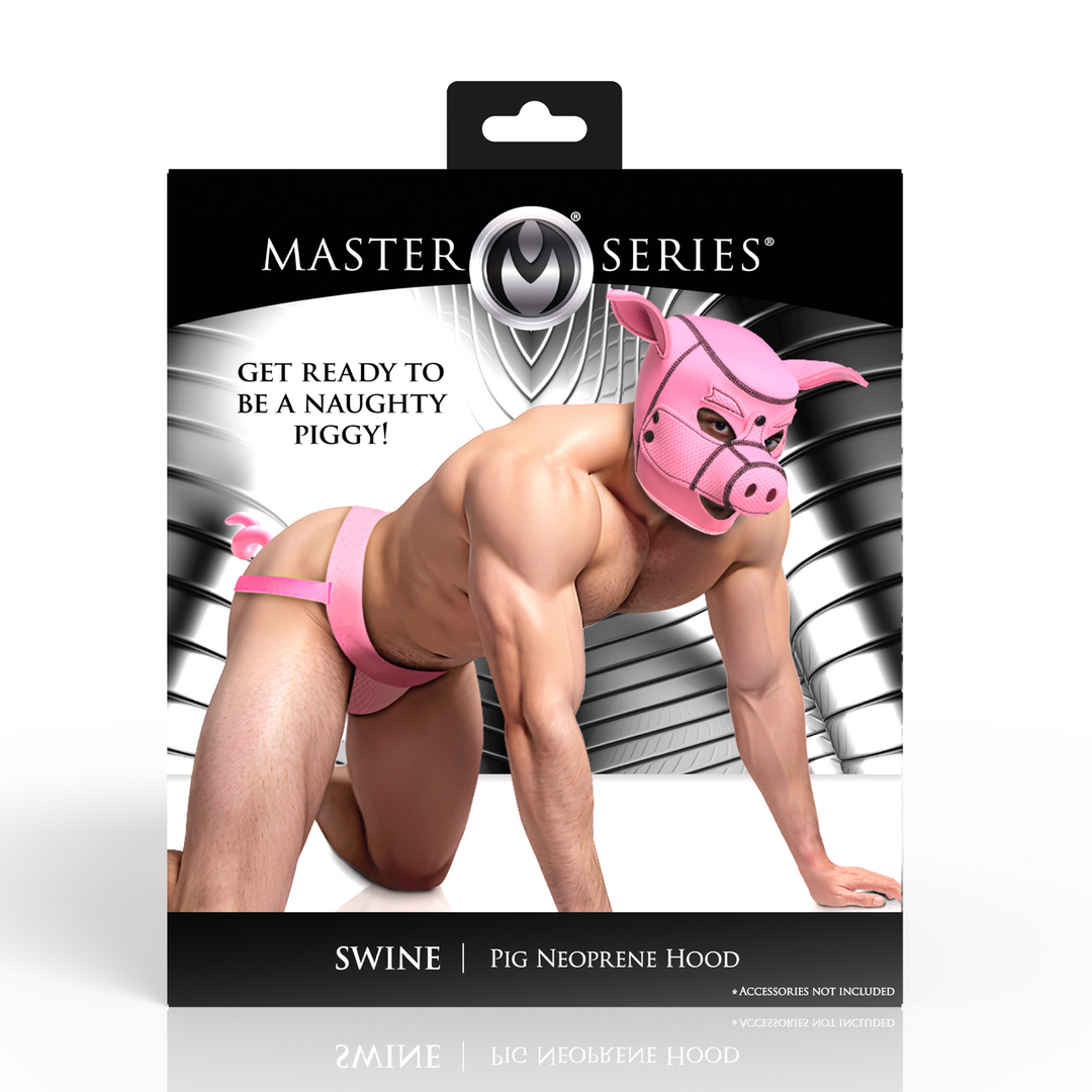 Maske Schwein Neopren Pink 18 cm