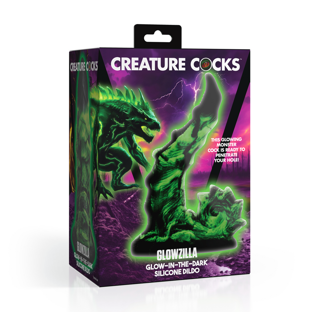 Dildo Glowzilla nachtleuchtend Silikon Schwarz/Grün 16,2 x Ø 5,8 cm