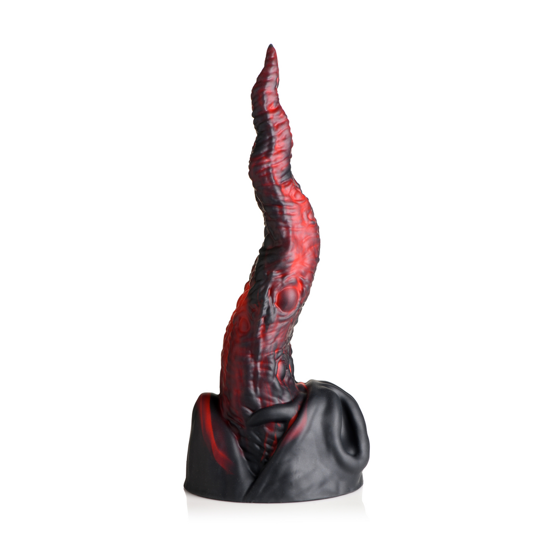 Dildo Dragon Tongue Silikon Schwarz/Rot 20,1 x Ø 6,1 cm