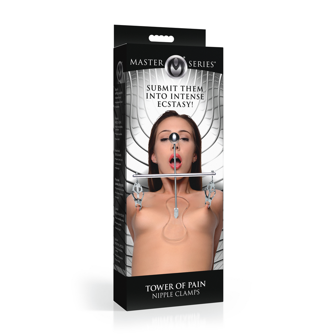 Nippelklemmen Tower of Pain Silber 27,9 cm