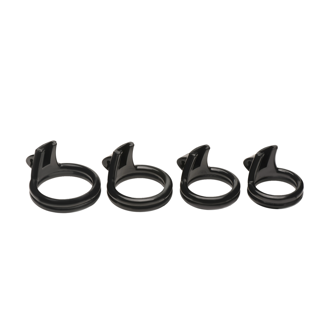 Peniskäfig Hard Stop mit Doppelring Schwarz 5,3 cm