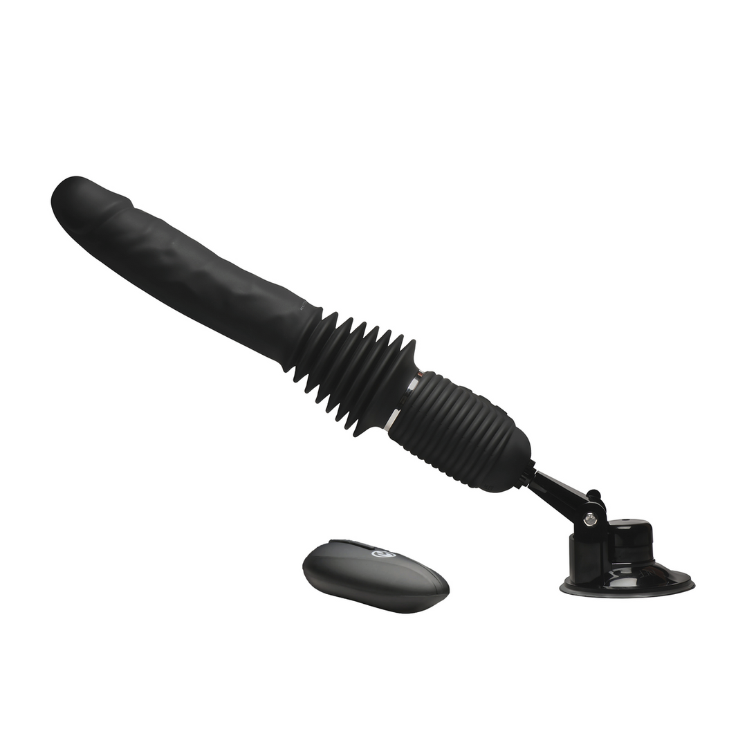 Realistischer Vibrator Power Pounder stoßend Silikon mit Fernbedienung Schwarz 17,8 x Ø 4,3 cm