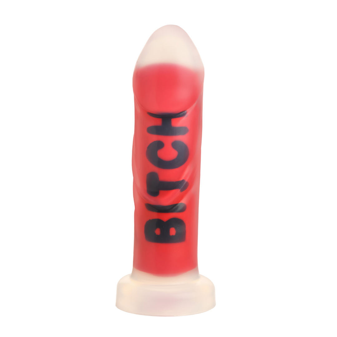 Dildo Bitch Silikon Schwarz/Rot 17,3 x Ø 4,6 cm