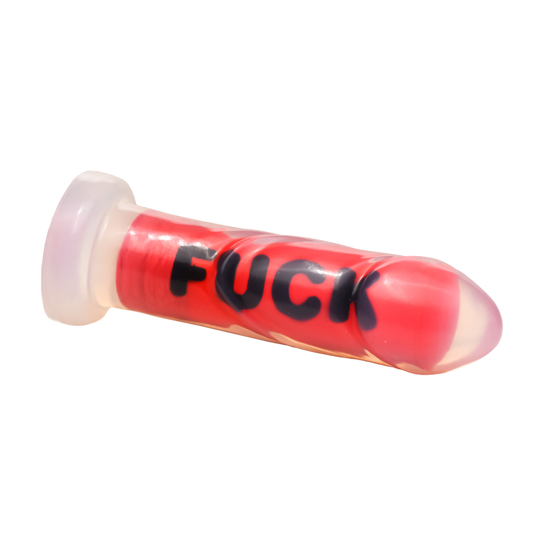 Dildo Fuck Silikon Schwarz/Rot 17,3 x Ø 4,6 cm
