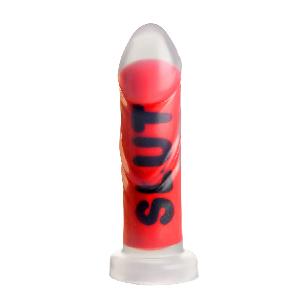 Dildo Slut Silikon Schwarz/Rot 17,3 x Ø 4,6 cm