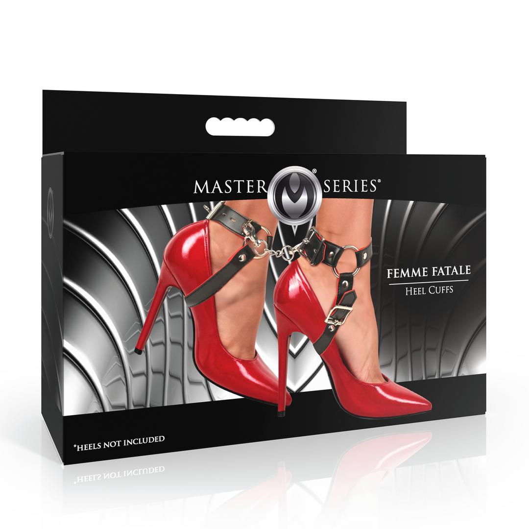 Absatzmanschetten Femme Fatale Schwarz/Rot