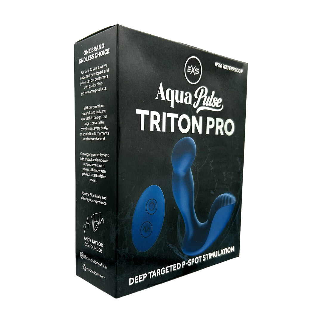 Prostata-Vibrator EXS AquaPulse Triton Pro mit Fernbedienung Blau – Ansicht 2
