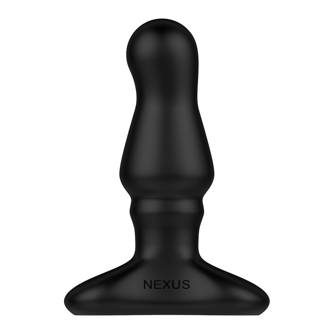 Analplug Bolster mit aufblasbarer Spitze Schwarz 9,9 x Ø 3,9 cm