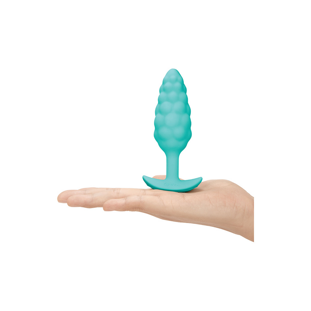 Analplug vibrierend mit Noppenstruktur Grün 10,3 cm