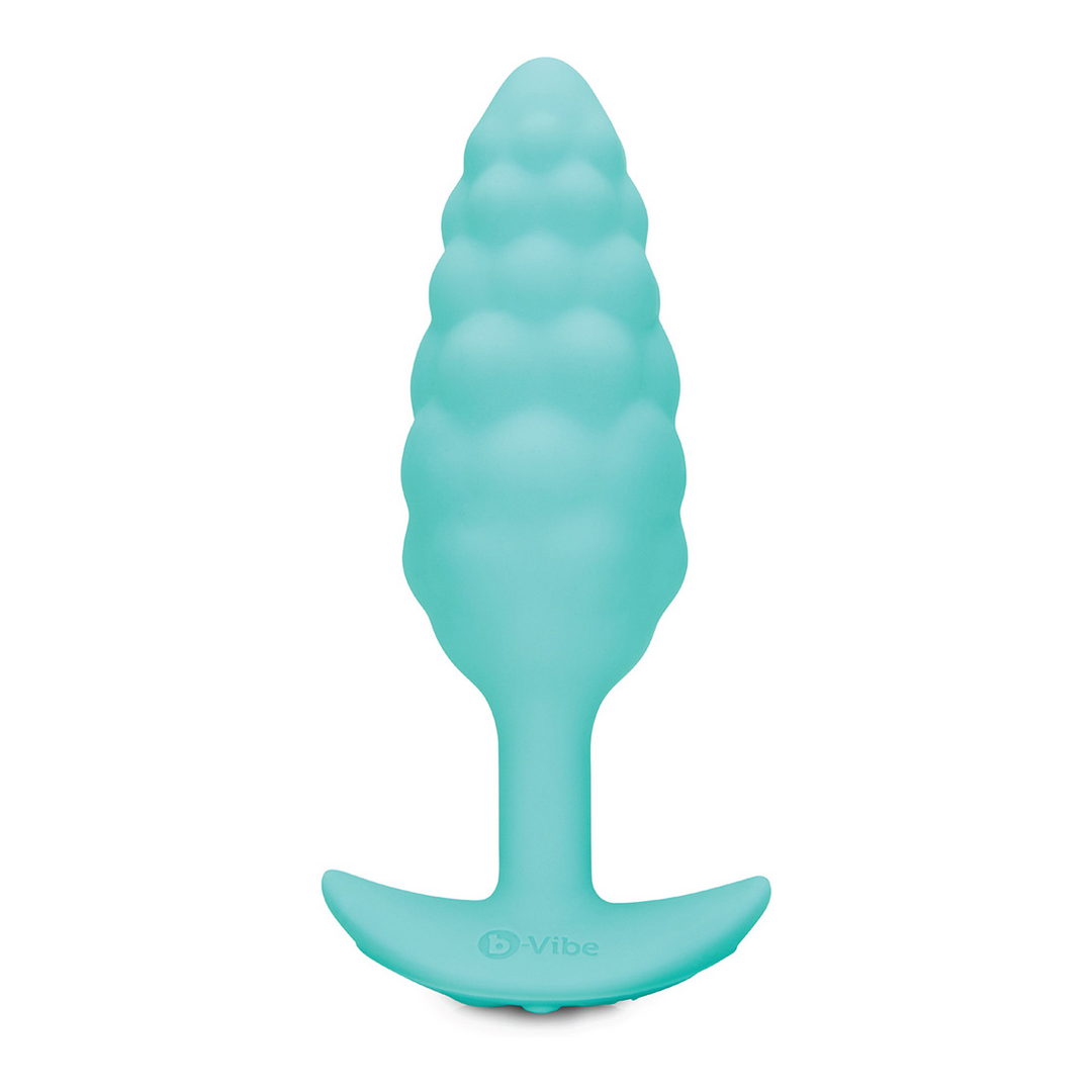 Analplug vibrierend mit Noppenstruktur Grün 10,3 cm
