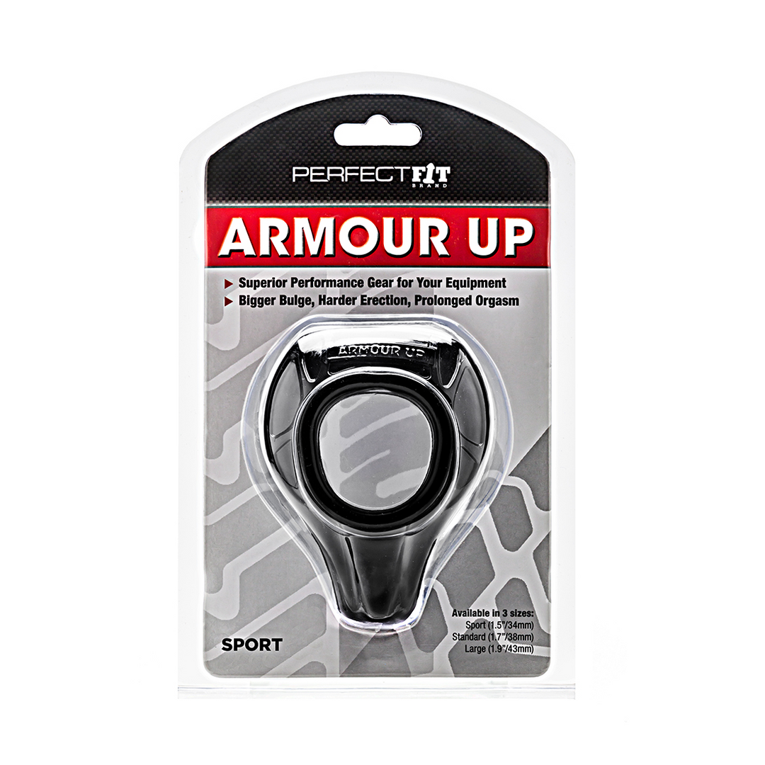 Penisring Armor Up Kunststoff Schwarz 9,4 x Ø 4,1 cm