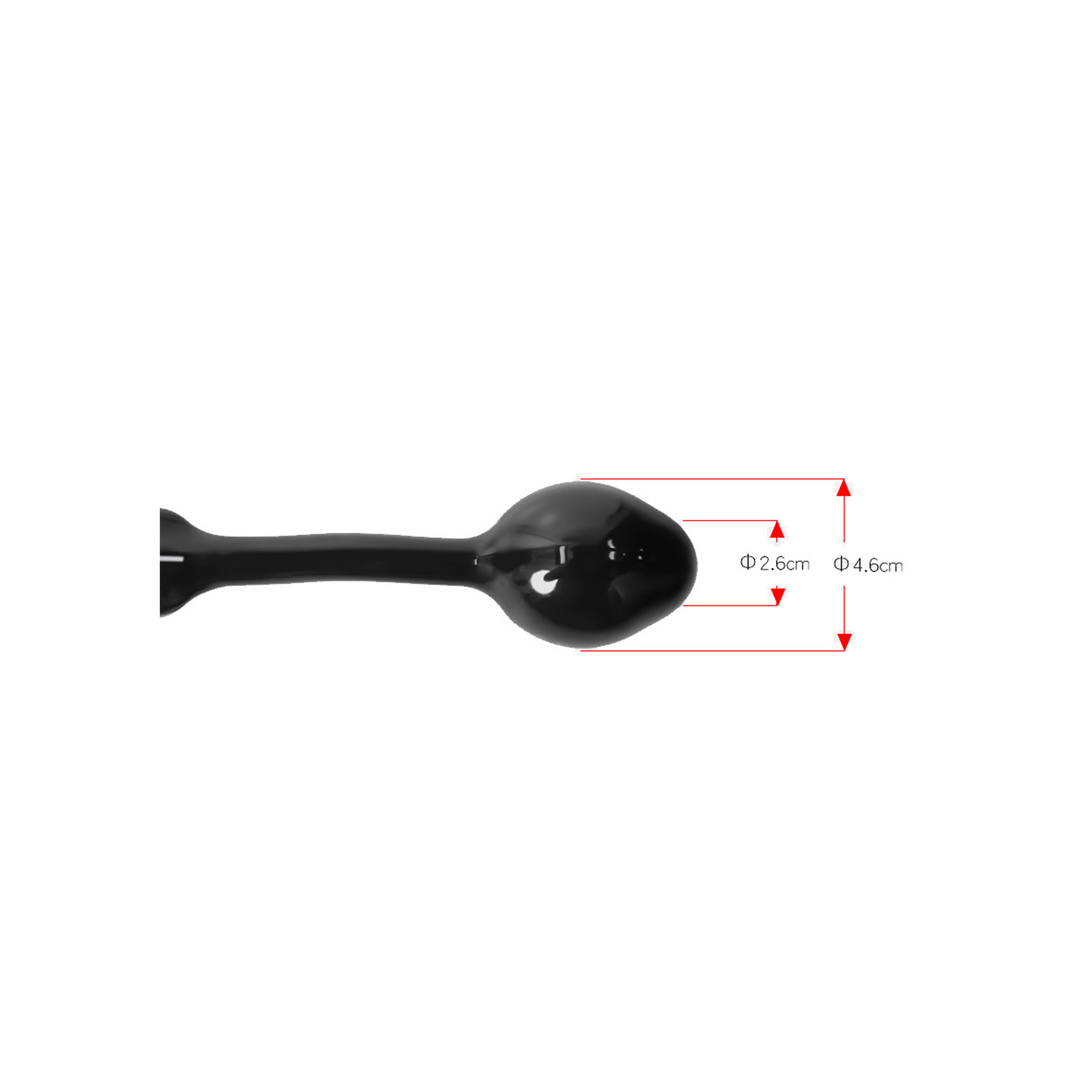 Analplug Armor Tug-Lock mit Penisring und Hodenriemen Schwarz 12,5 x Ø 4 cm