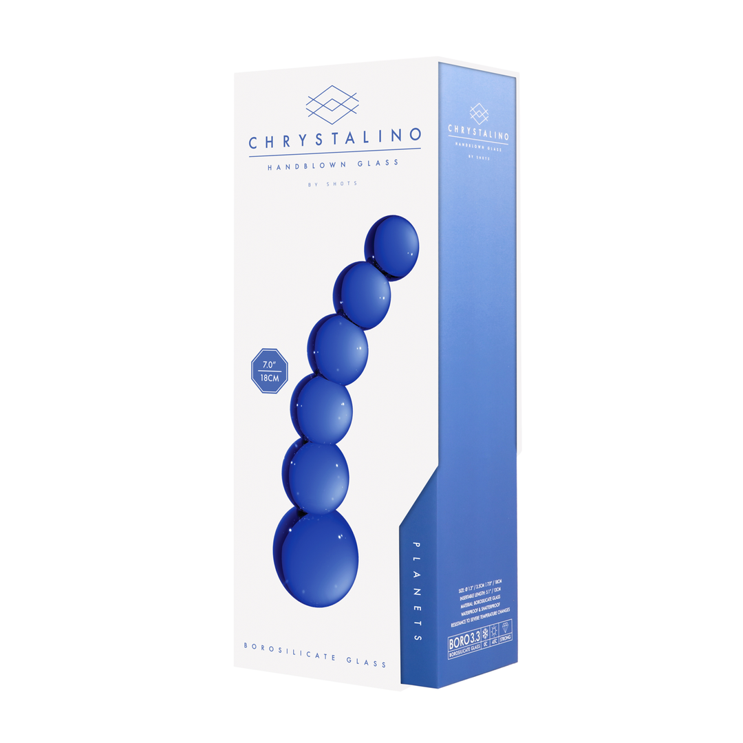 Dildo Planeten Glas Blau 13,5 x Ø 4,3 cm