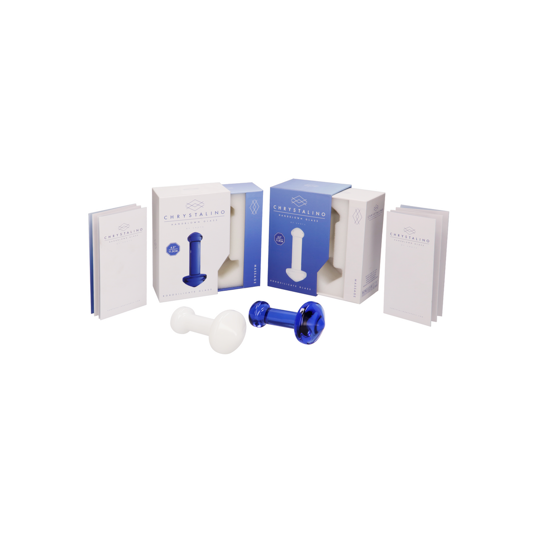 Massagestab Glas Blau 8,5 x Ø 3,3 cm