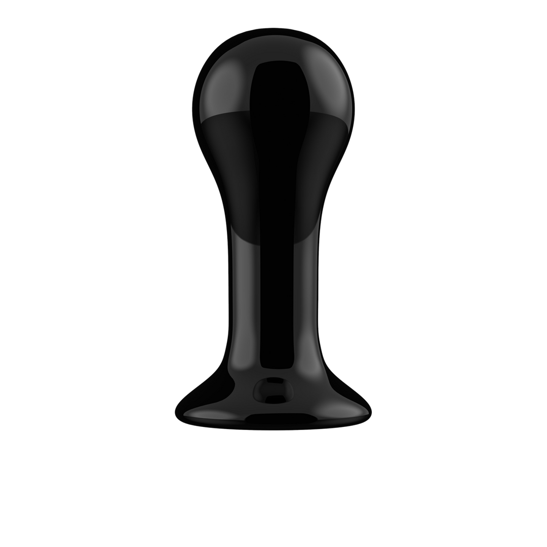 Vibrator Globy Glas mit Saugfuß Schwarz 9,4 x Ø 4,4 cm