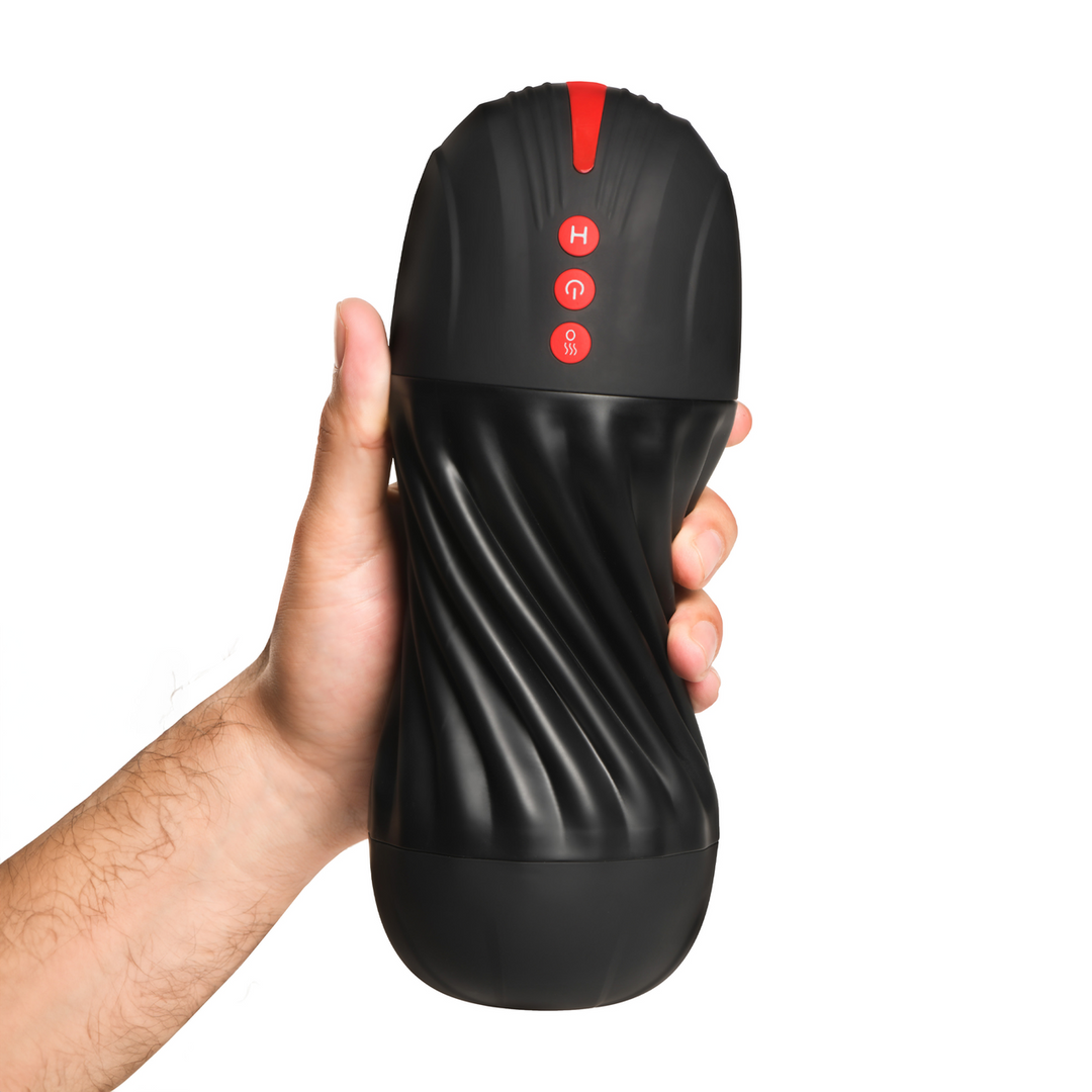 Masturbator saugend und vibrierend Schwarz 14 x Ø 9,1 cm