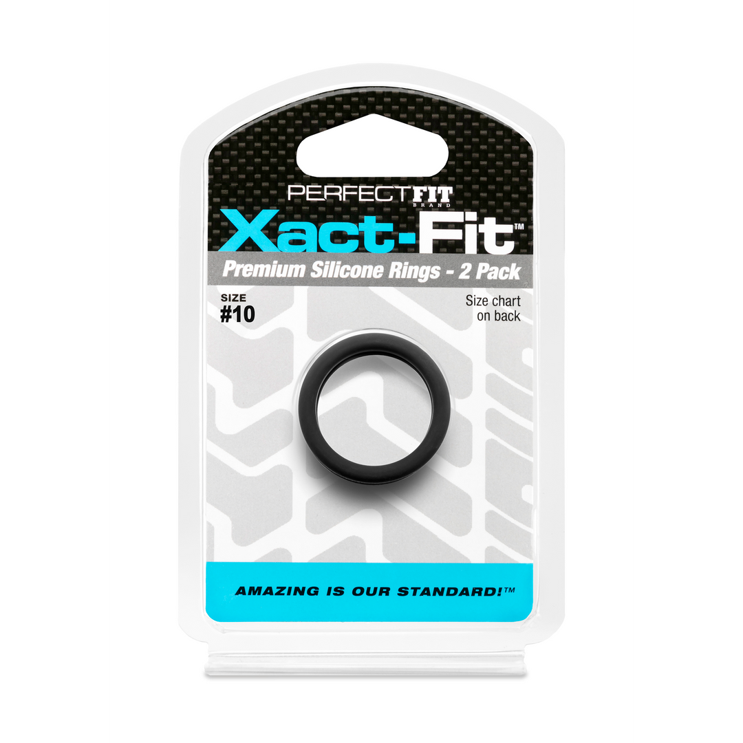 Penisring Xact-Fit 2er-Pack Schwarz 3,6 x Ø 11,2 cm