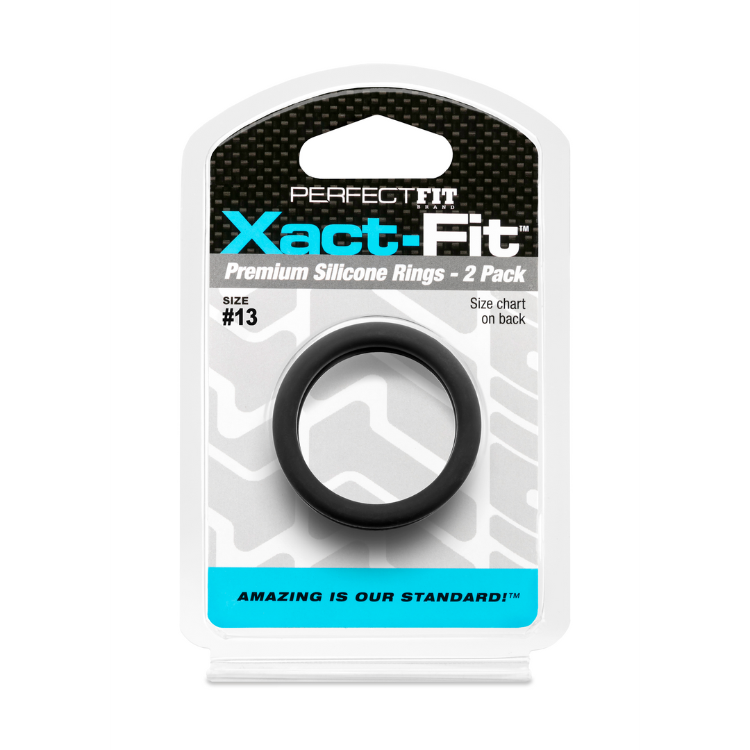 Penisring Xact-Fit 2er-Pack Schwarz 4,3 x Ø 13,6 cm