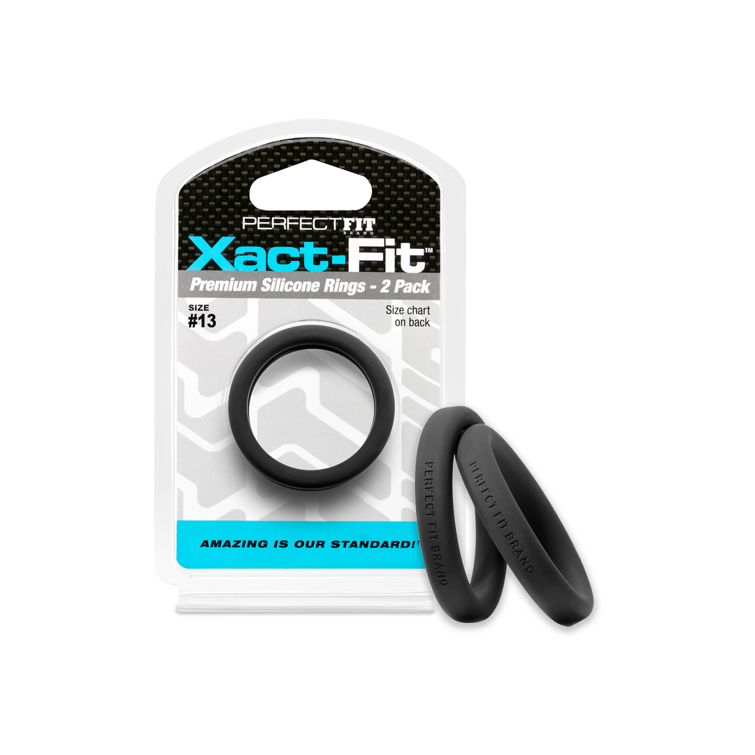 Penisring Xact-Fit 2er-Pack Schwarz 4,3 x Ø 13,6 cm