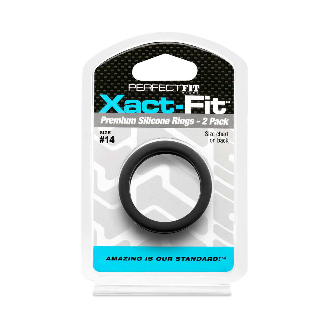 Penisring Xact-Fit 2er-Pack Schwarz 4,6 x Ø 14,4 cm