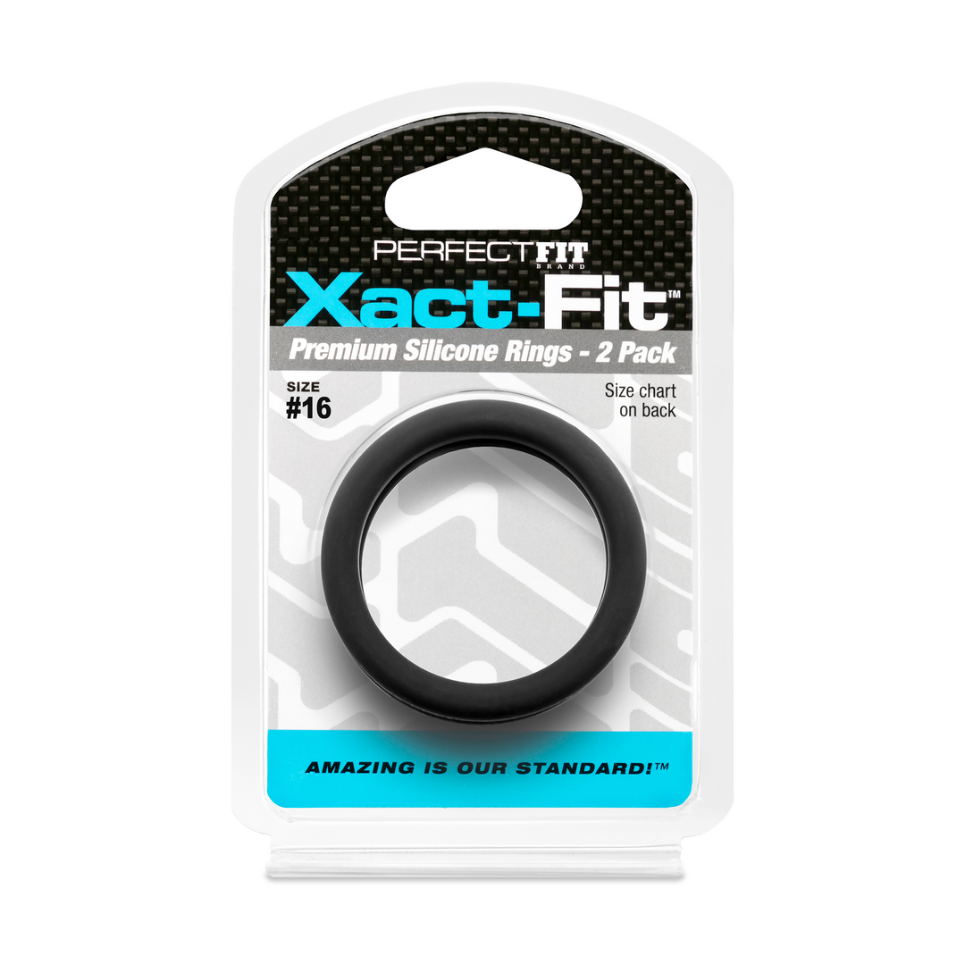 Penisring Xact-Fit 2er-Pack Schwarz 5,1 x Ø 16 cm