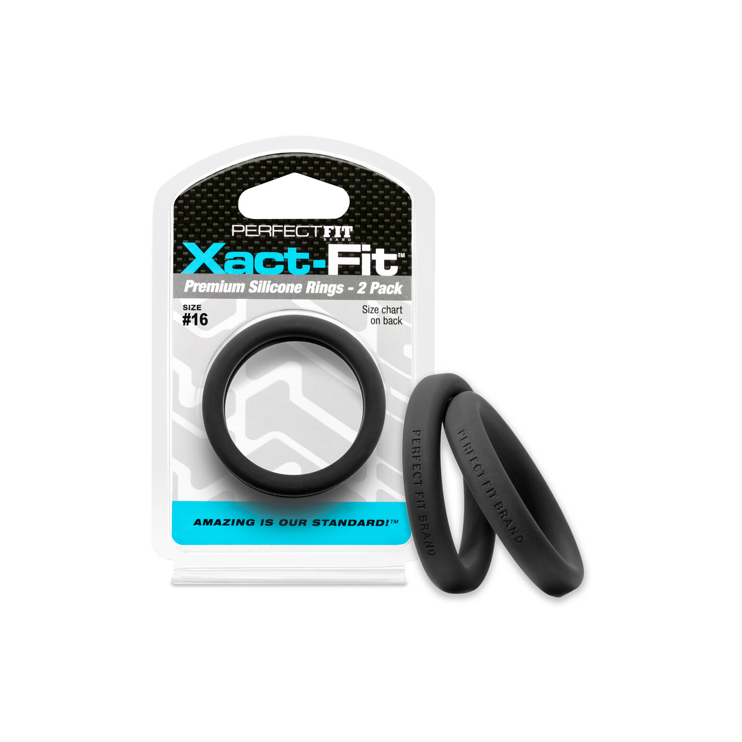 Penisring Xact-Fit 2er-Pack Schwarz 5,1 x Ø 16 cm