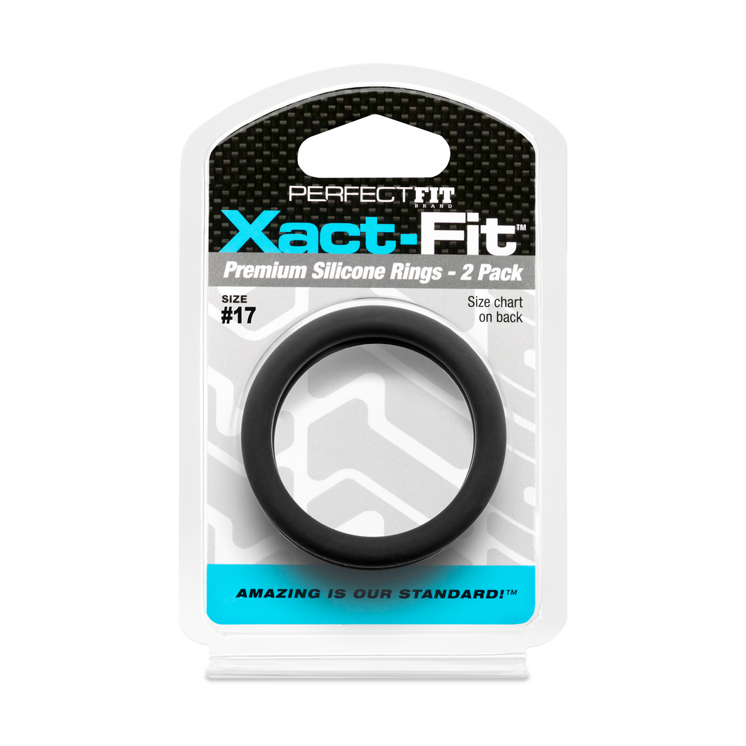 Penisring Xact-Fit 2er-Pack Schwarz 5,3 x Ø 16,7 cm