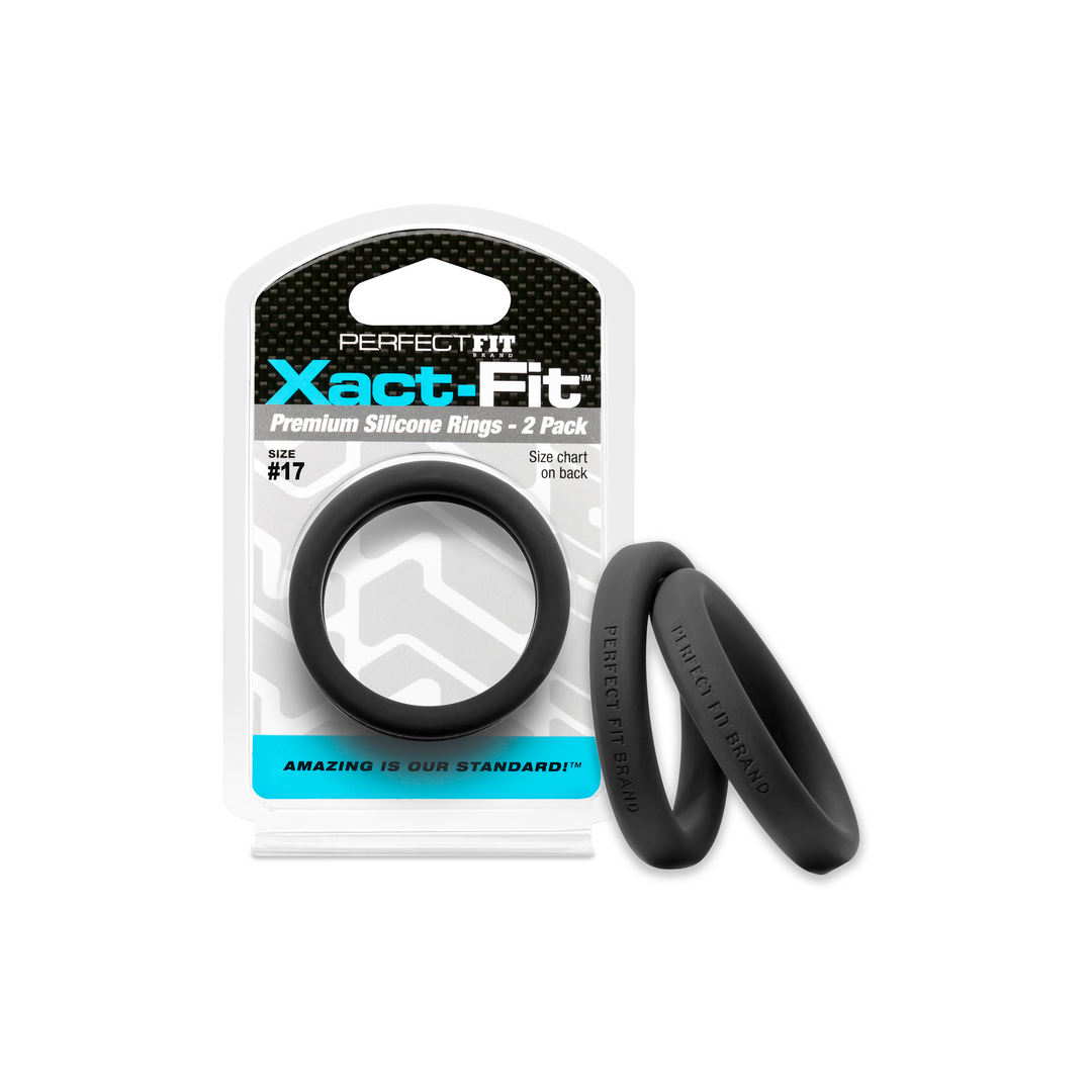 Penisring Xact-Fit 2er-Pack Schwarz 5,3 x Ø 16,7 cm