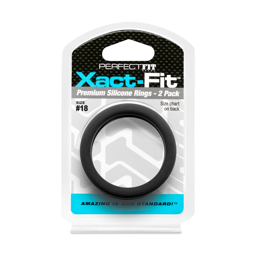 Penisring Xact-Fit 2er-Pack Schwarz 5,6 x Ø 17,5 cm