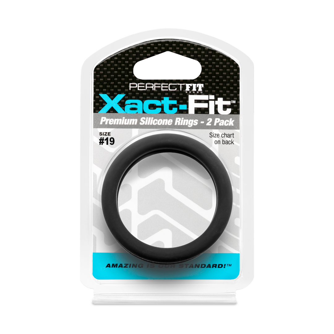 Penisring Xact-Fit 2er-Pack Schwarz 5,8 x Ø 18,3 cm