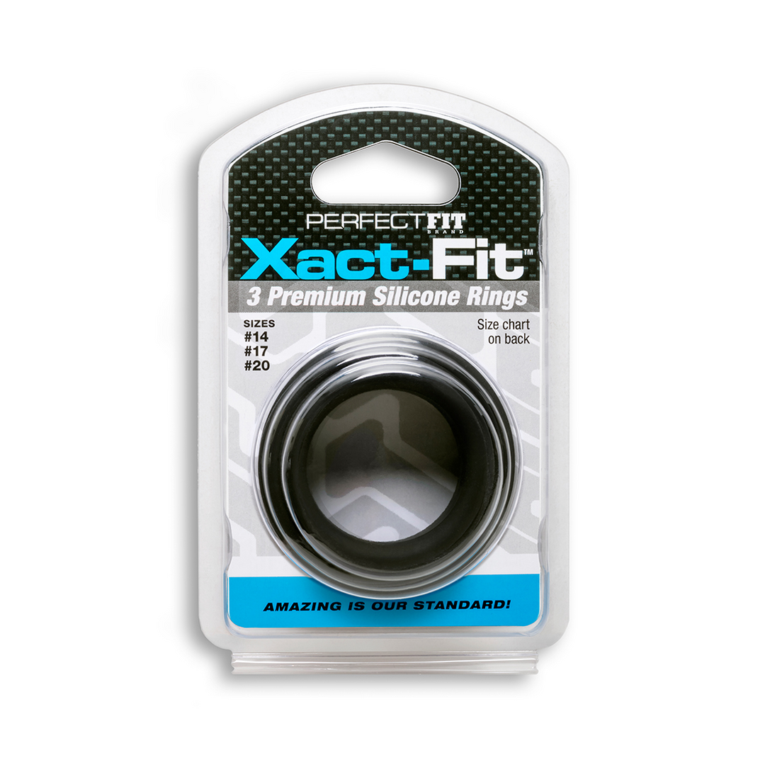 Penisring-Set Xact-Fit Schwarz S/M/L