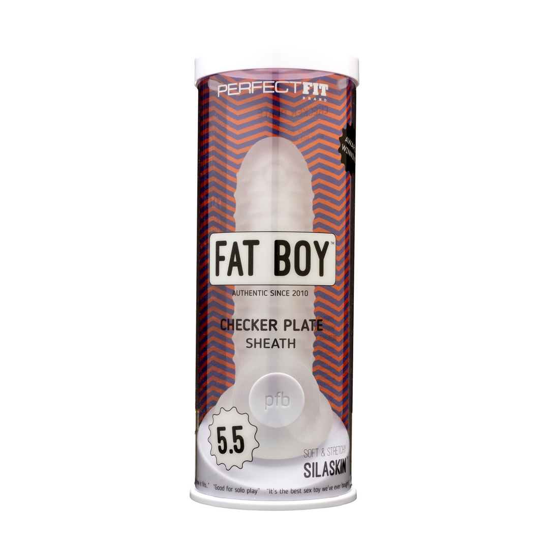 Dildo Fat Boy Checker Box Penishülle Durchsichtig 12 x Ø 12,5 cm