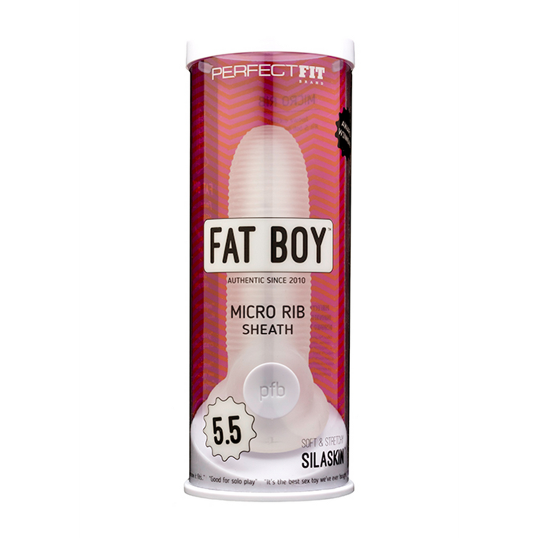 Dildo Fat Boy Penishülle mit Mikro-Rippen Durchsichtig 12 x Ø 12,5 cm