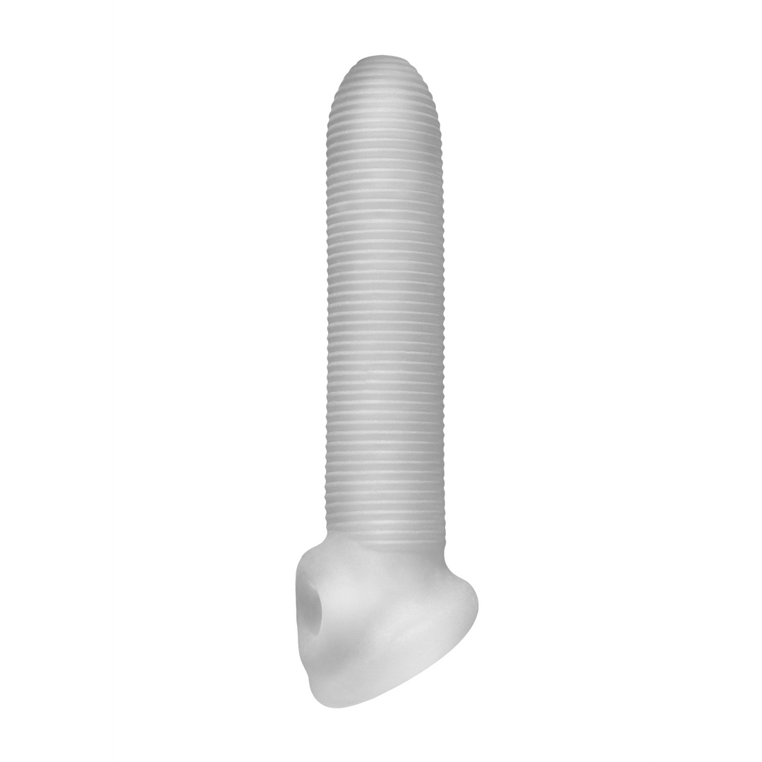 Dildo Fat Boy Penishülle mit Mikro-Rippen Durchsichtig 16 x Ø 12,5 cm