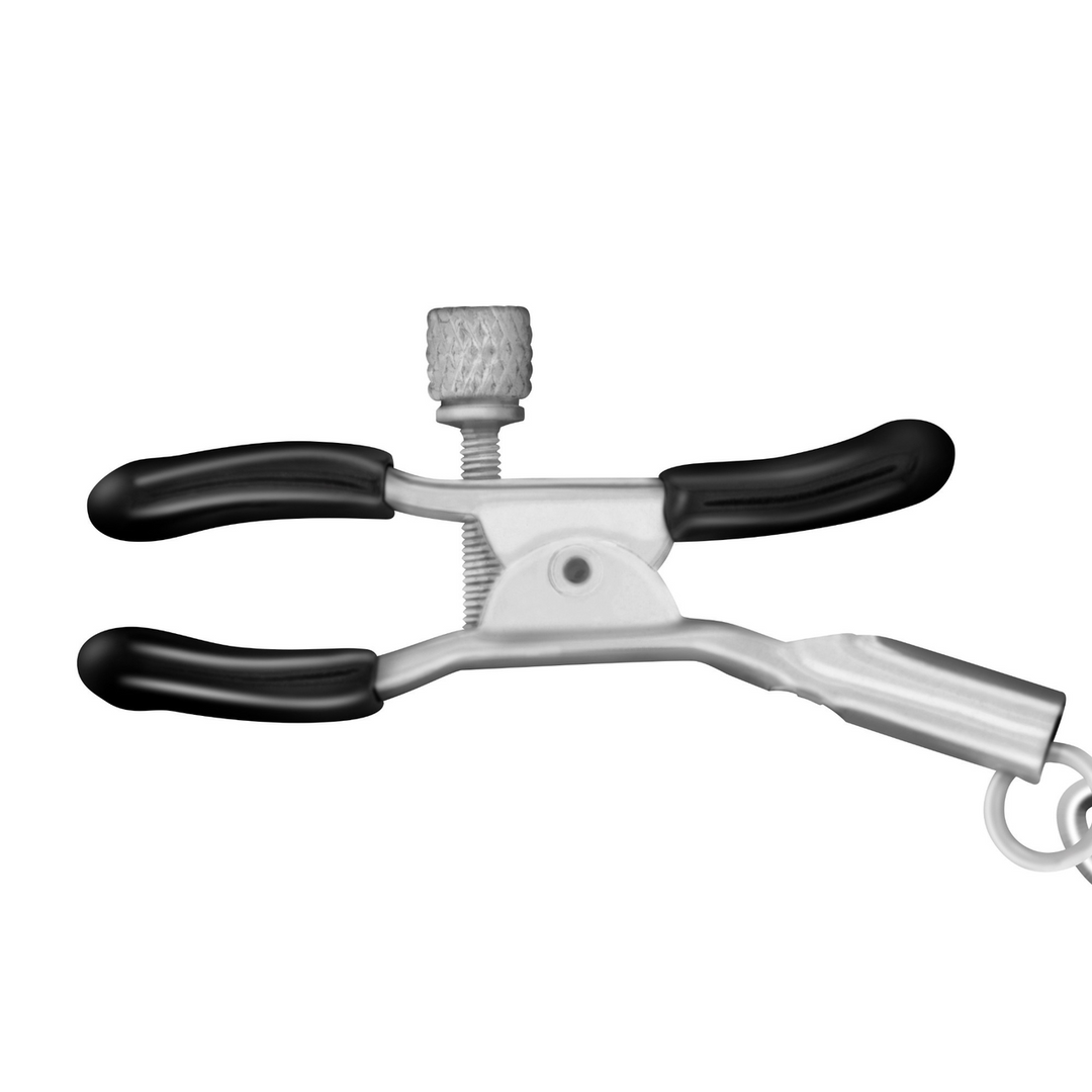 Nippelklemmen mit Kette Silber 7 x Ø 1 cm