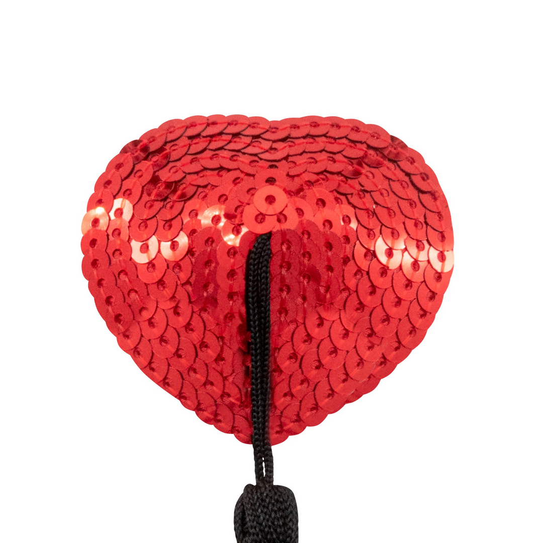 Nippel-Tasseln Bettie Boobs Schwarz/Rot 7 cm
