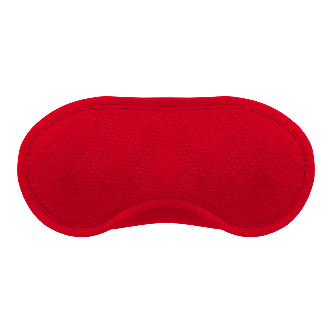 Set Me Lo Como Handschellen mit Augenbinde und Erdbeer-Gleitgel Rot 9 cm