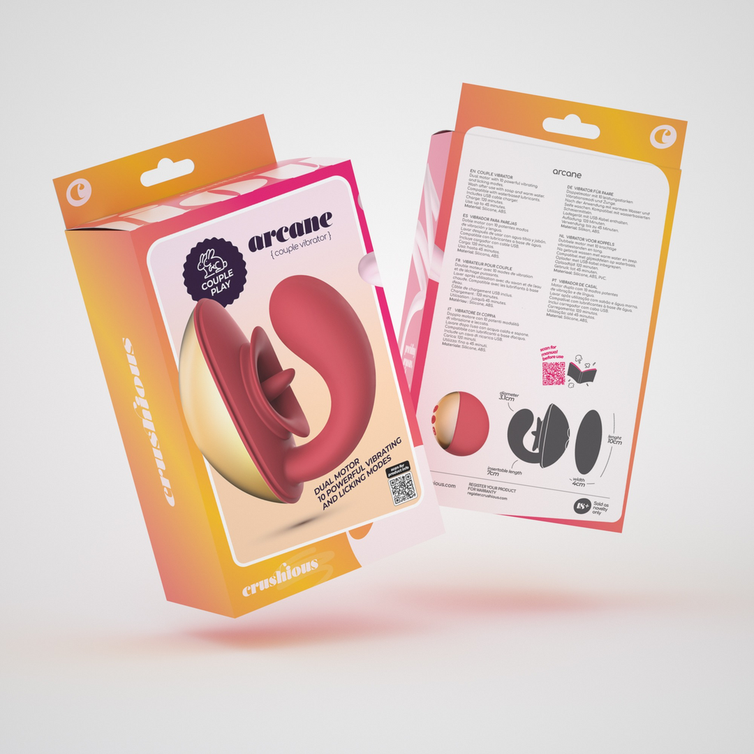 Paar-Vibrator Arcane mit Zungenfunktion Rot/Gold