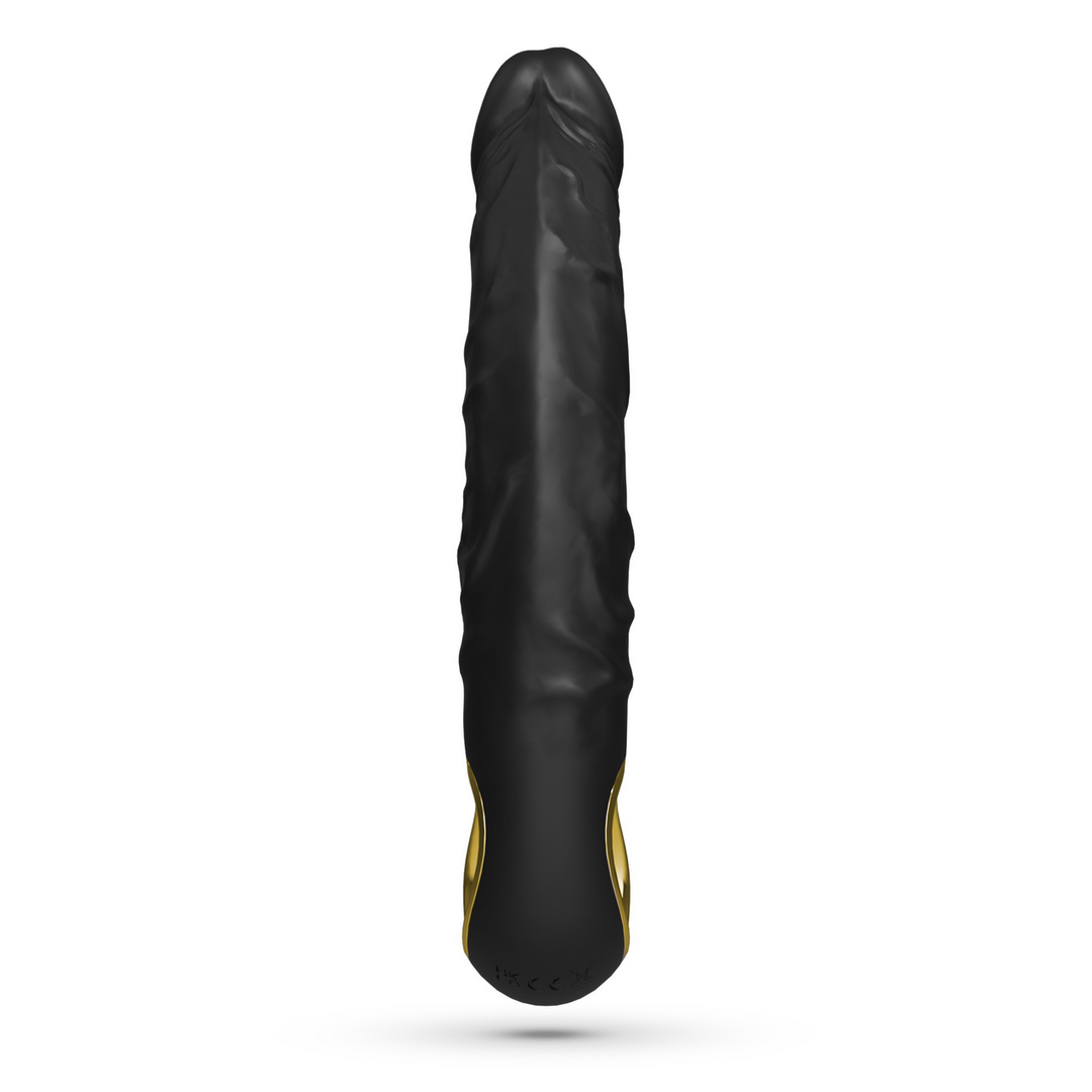 Realistischer Dildo Magnus Bend flexibel mit Vibration Schwarz 16,5 x Ø 3,6 cm