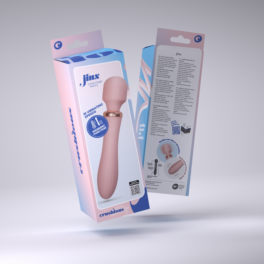 Massagestab Jinx Dual mit Wärmefunktion Rose Pink 10 x Ø 3,6 cm